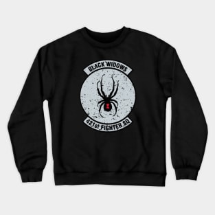 421st Fighter SQ "Black Widows" Vintage Insignia Crewneck Sweatshirt